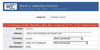 W3C-Validation