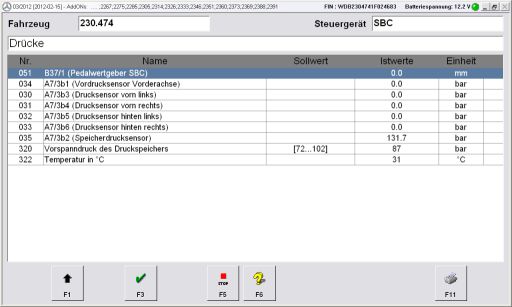 SBC-Fehlermeldung